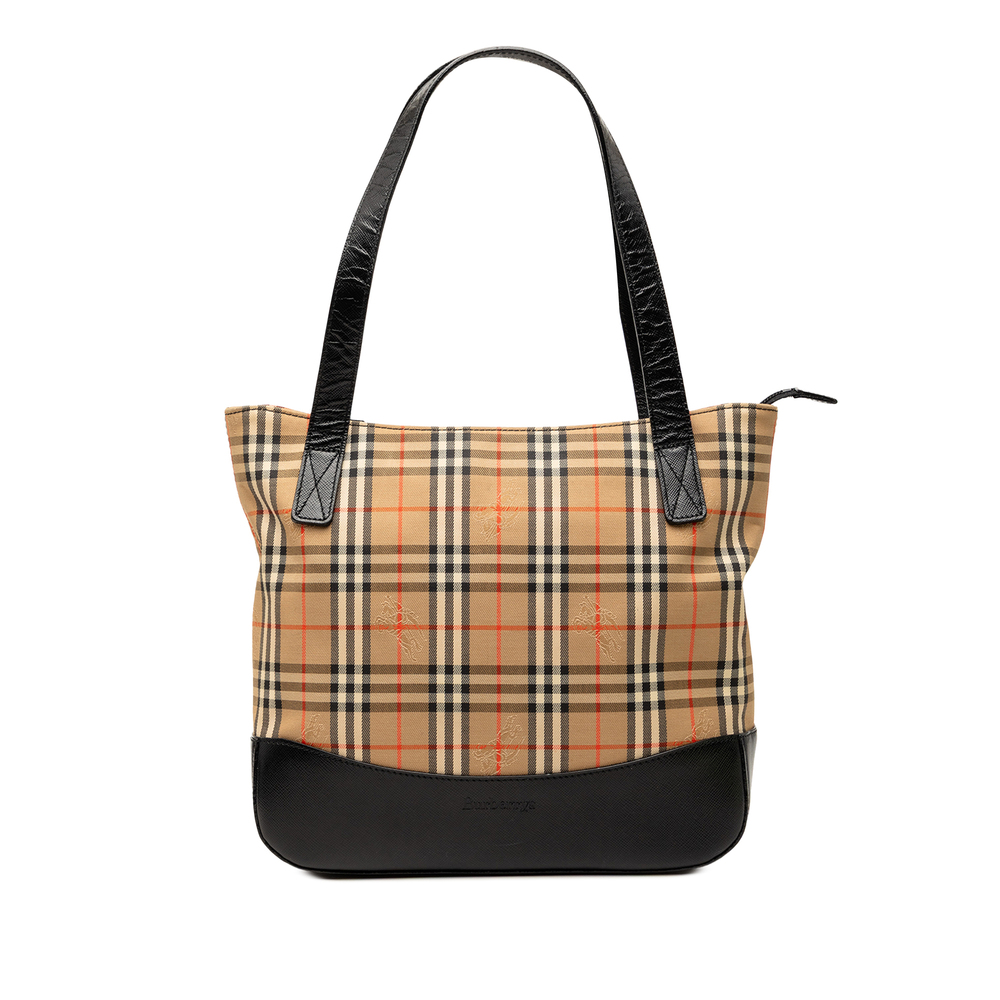 Pre-Loved Burberry Haymarket Check Canvas Tote - Picture 1 of 6